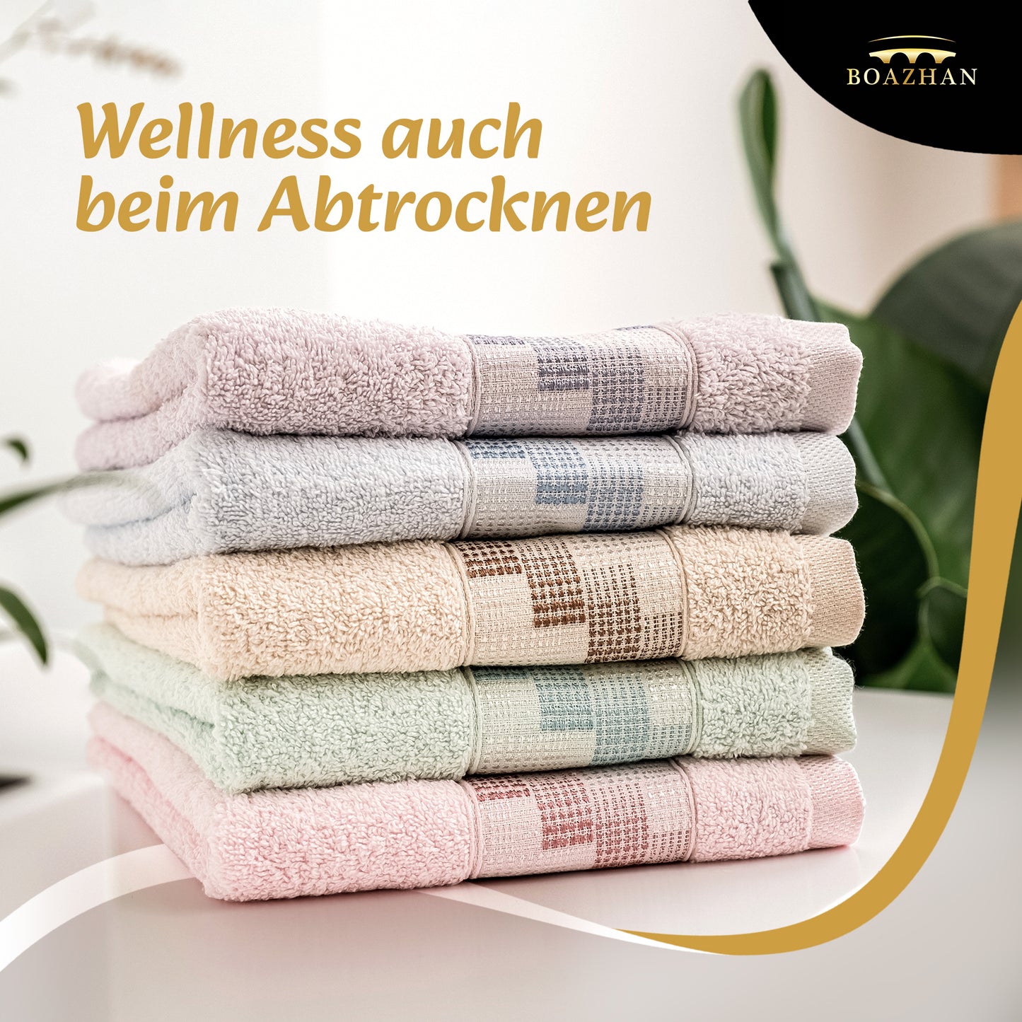 Boazhan Luxury Handtuch Jaquard | 50x90 cm