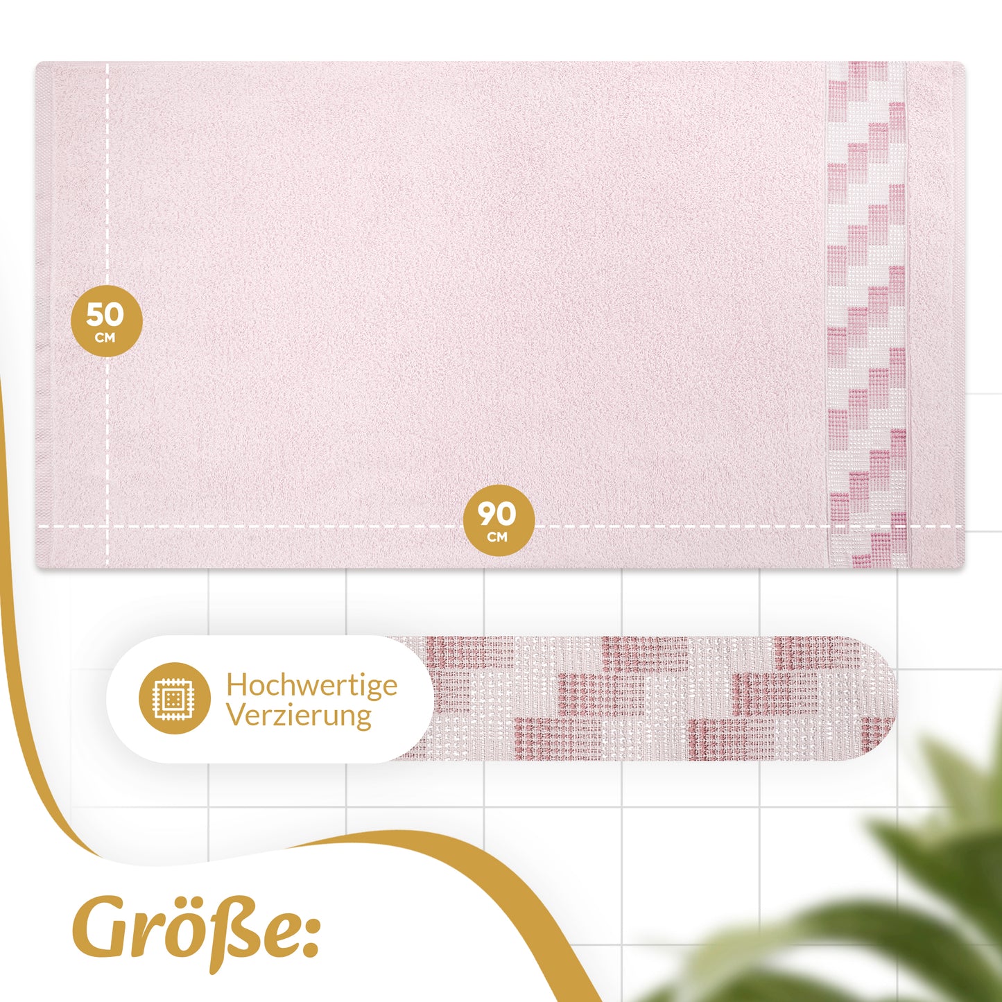 Boazhan Luxury Handtuch Jaquard | 50x90 cm