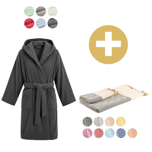 Boazhan Sauna Set - Bademantel & Saunatuch