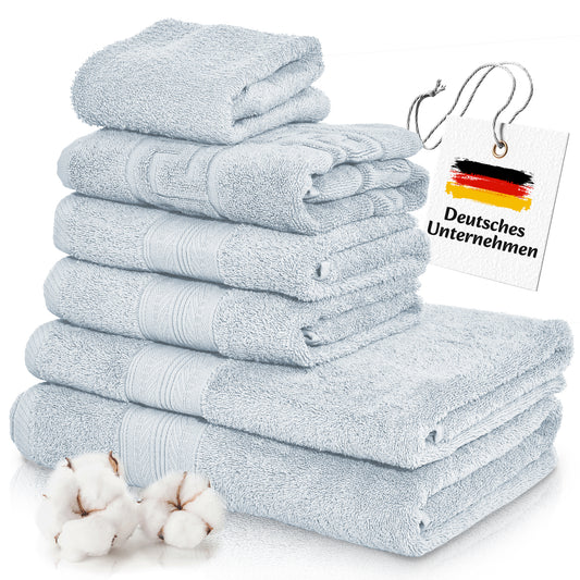 Boazhan Luxury Handtuch 6er Set | Handtuch + Badematte + Haarturban