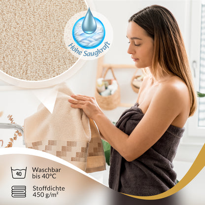 Boazhan Luxury Handtuch Jaquard | 50x90 cm
