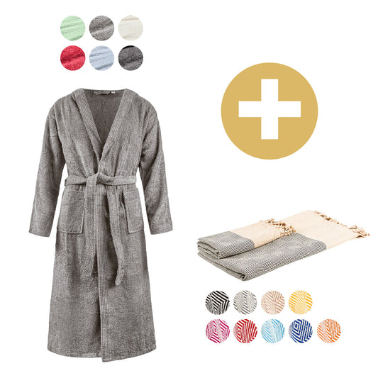 Boazhan SAUNA-SET | Bademantel & Saunatuch